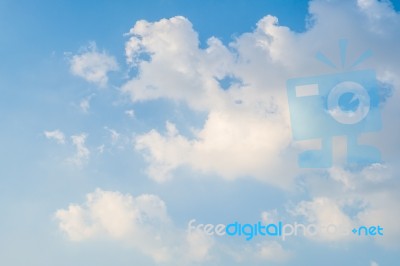 Cloud With Blue Sky Stock Photo