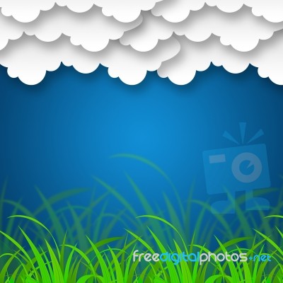 Cloudy Sky Background Means Cloudscape Or Stormy Landscape
 Stock Image