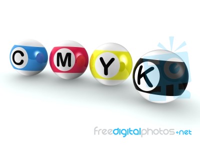 Cmyk Publishing Shows Printing And Printer Ink Stock Image