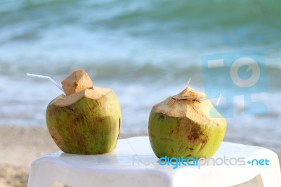 Coconut Cocktail Stock Photo