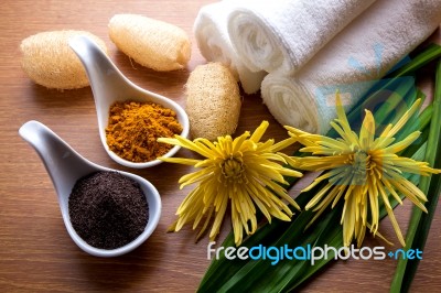 Coffee And Turmeric Scrub Stock Photo