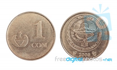 Coin Of Kyrgyzstan Stock Photo