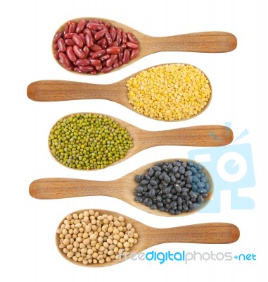 Collection Of Beans Stock Photo