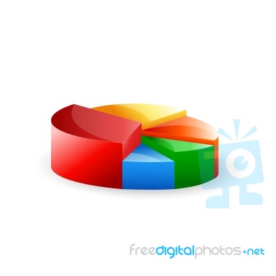 Colored Pie Chart Stock Image