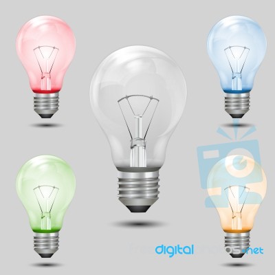 Colorful Bulb Stock Image
