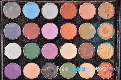 Colorful Eye Shadows Stock Photo