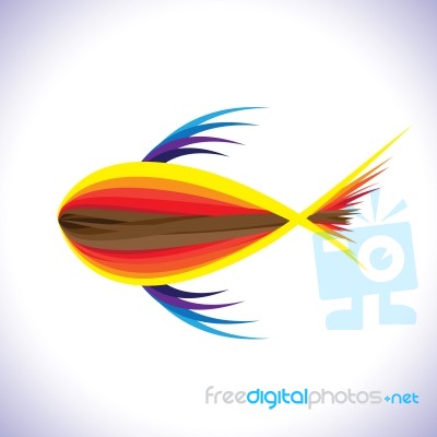 Colorful Fish In Water Stock Image
