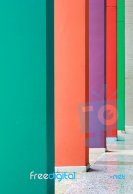 Colorful Hallway Stock Photo