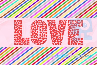 Colorful Love Letter Card Stock Image
