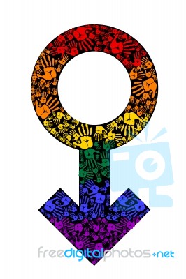 Colorful Male Sign Stock Image