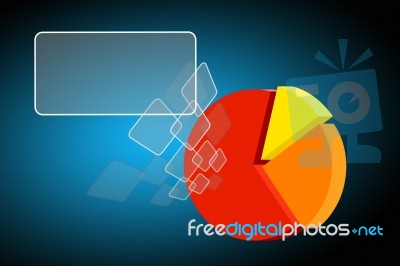 Colorful Pie Chart- Graph Stock Image