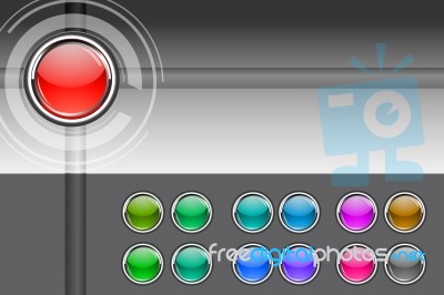 Colorful Pushbutton Stock Image