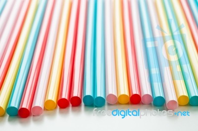 Colorful Straws Stock Photo