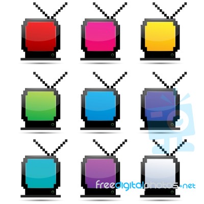 Colorful Tv Stock Image