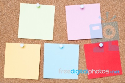 Colourful Adhesive Notes Stock Photo