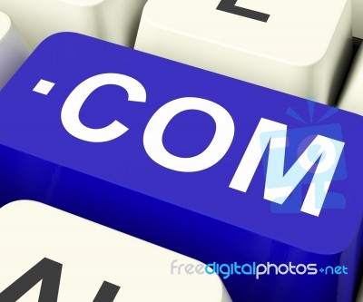 Com Keys Means Web Domain Name
 Stock Image