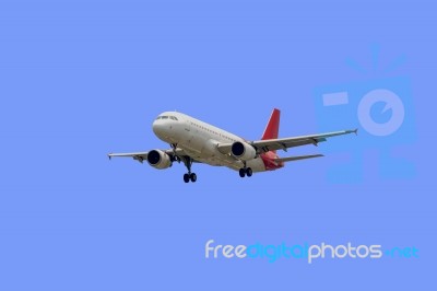 Commercial Passenger Aircraft Isolated Stock Photo