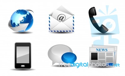 Communication Icons Stock Image