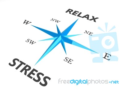 Compass Of Relax Stress Stock Image