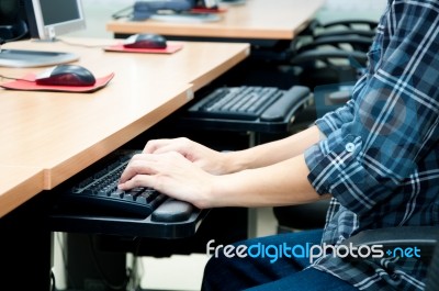 Computer Classroom Stock Photo