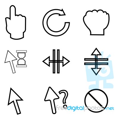 Computer Cursors Stock Image