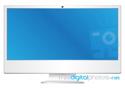 Computer Monitor Isolated Stock Image