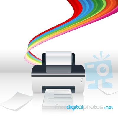 Computer Printer Stock Image