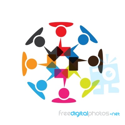 Concept Graphic- Social Media Interaction & Communication Stock Image