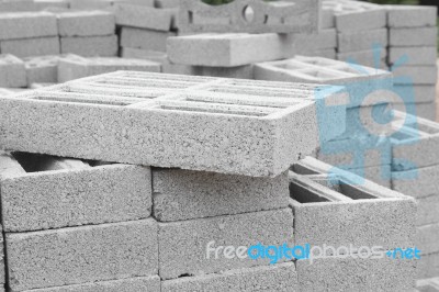 Concrete Bricks Stock Photo