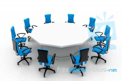 Conference Table And Chairs Stock Image