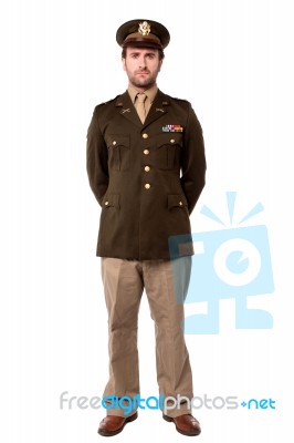 Confident Young Army Man Stock Photo