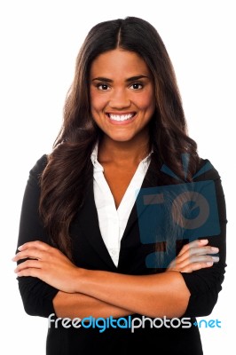 Confident Young Charming Businesswoman Stock Photo