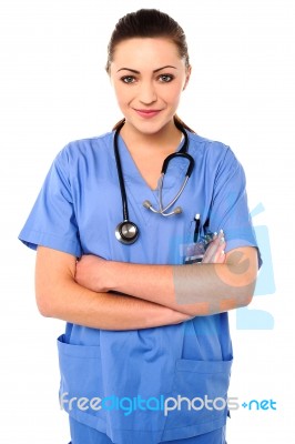 Confident Young Female Doctor Stock Photo