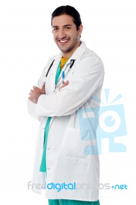 Confident Young Male Doctor Stock Photo