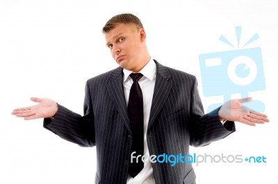 Confused Adult Male Stock Photo
