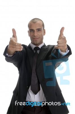 Cool Successful Businessman Posing Stock Photo