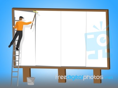 Copyspace Billboard Represents Banner Promotional And Advertisem… Stock Image