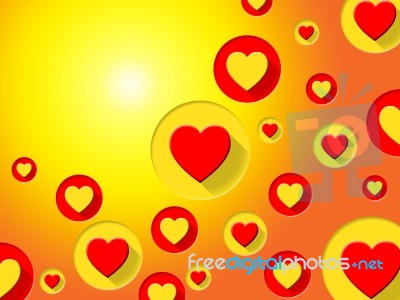 Copyspace Hearts Indicates Valentines Day And Background Stock Image