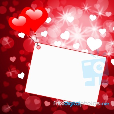 Copyspace Tag Represents Valentine's Day And Card Stock Image
