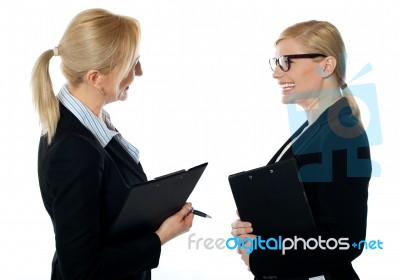 Corporate Women Meeting Stock Photo