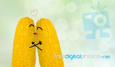 Couple Corn In Love Stock Image