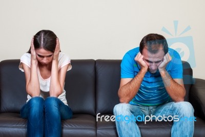 Couple Mad At Each Other. Stock Photo