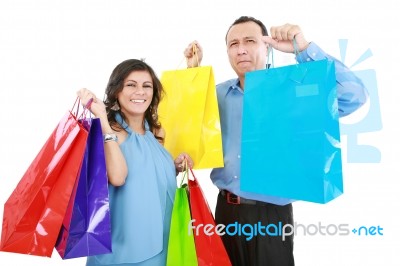 Couple Shopping Stock Photo