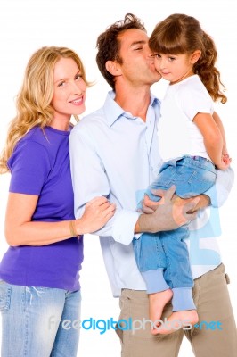Couple With A Daughter Stock Photo