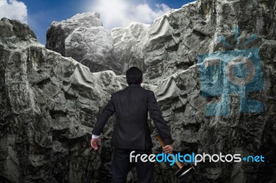 Courage Of Businessman Stock Photo