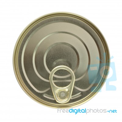 Cover Ring Tin Can On White Background Stock Photo