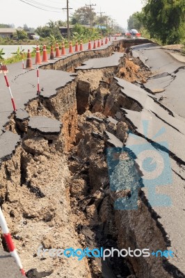 Cracked Asphalt Road Stock Photo Cracked Asphalt Road Stock Photo