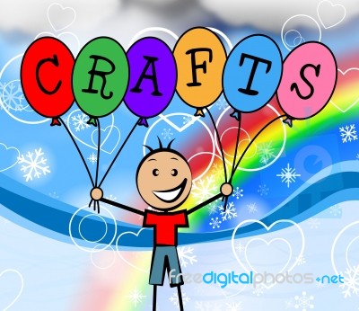 Crafts Balloons Shows Artwork Sculptor And Creative Stock Image