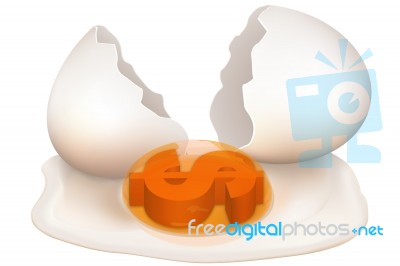 Crash Dollar Egg Stock Image