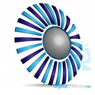 Creative Logo On White Stock Image